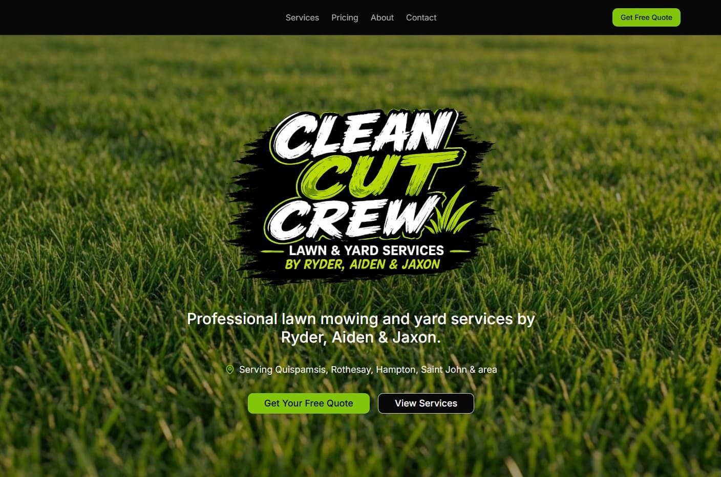 Clean Cut Crew — lawn mowing and yard services in Quispamsis, NB